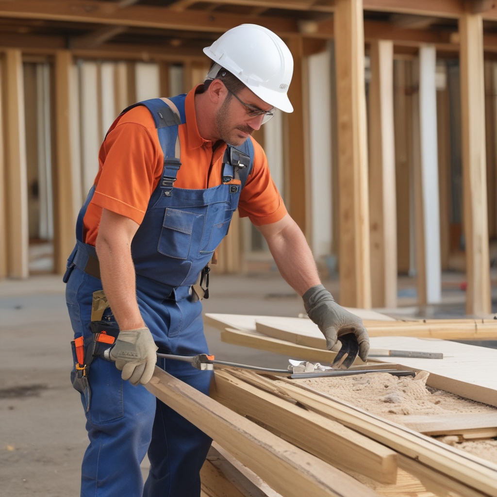 California licensed contractor working on site